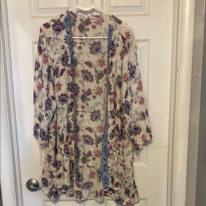 Floral Kimono Cardigan, size 1X